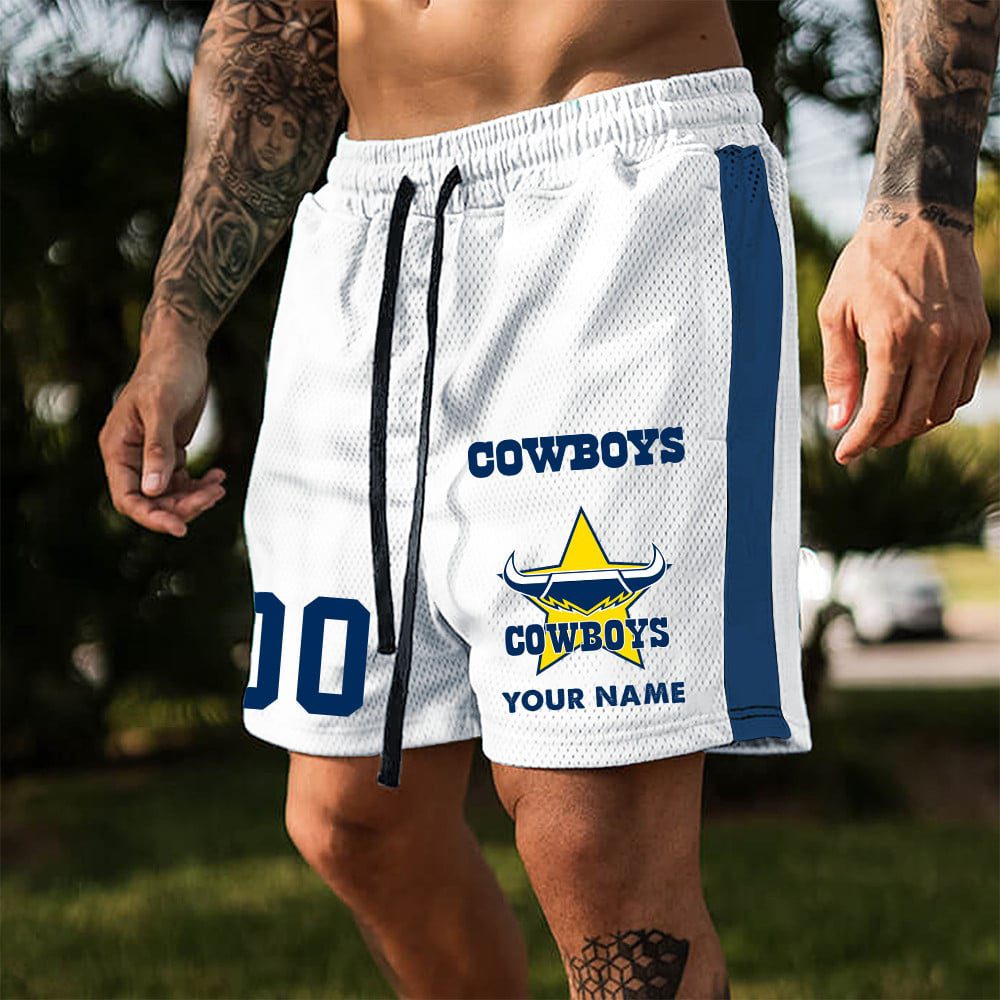 North Queensland Cowboys Custom Name And Number Short Pants Gift For Fans North Queensland Cowboys Custom Name And Number Short Pants Gift For Fans