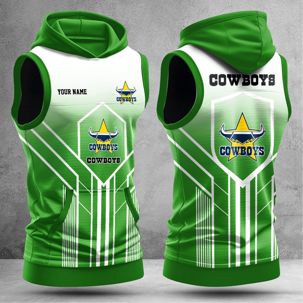 NRL North Queensland Cowboys Hooded Tank Top Gift For Fans NRL North Queensland Cowboys Hooded Tank Top Gift For Fans