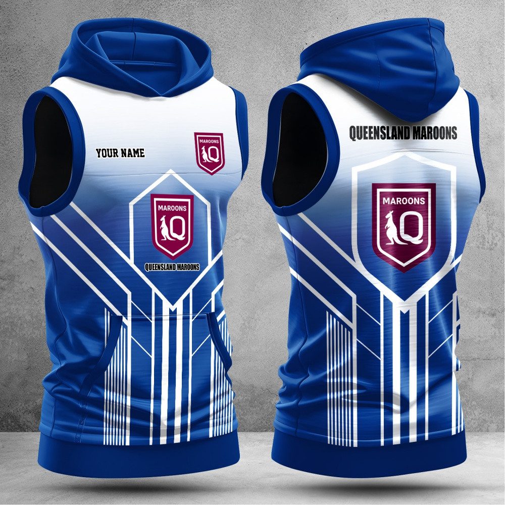 Queensland Maroons Hooded Tank Top Gift For Fans Queensland Maroons Hooded Tank Top Gift For Fans