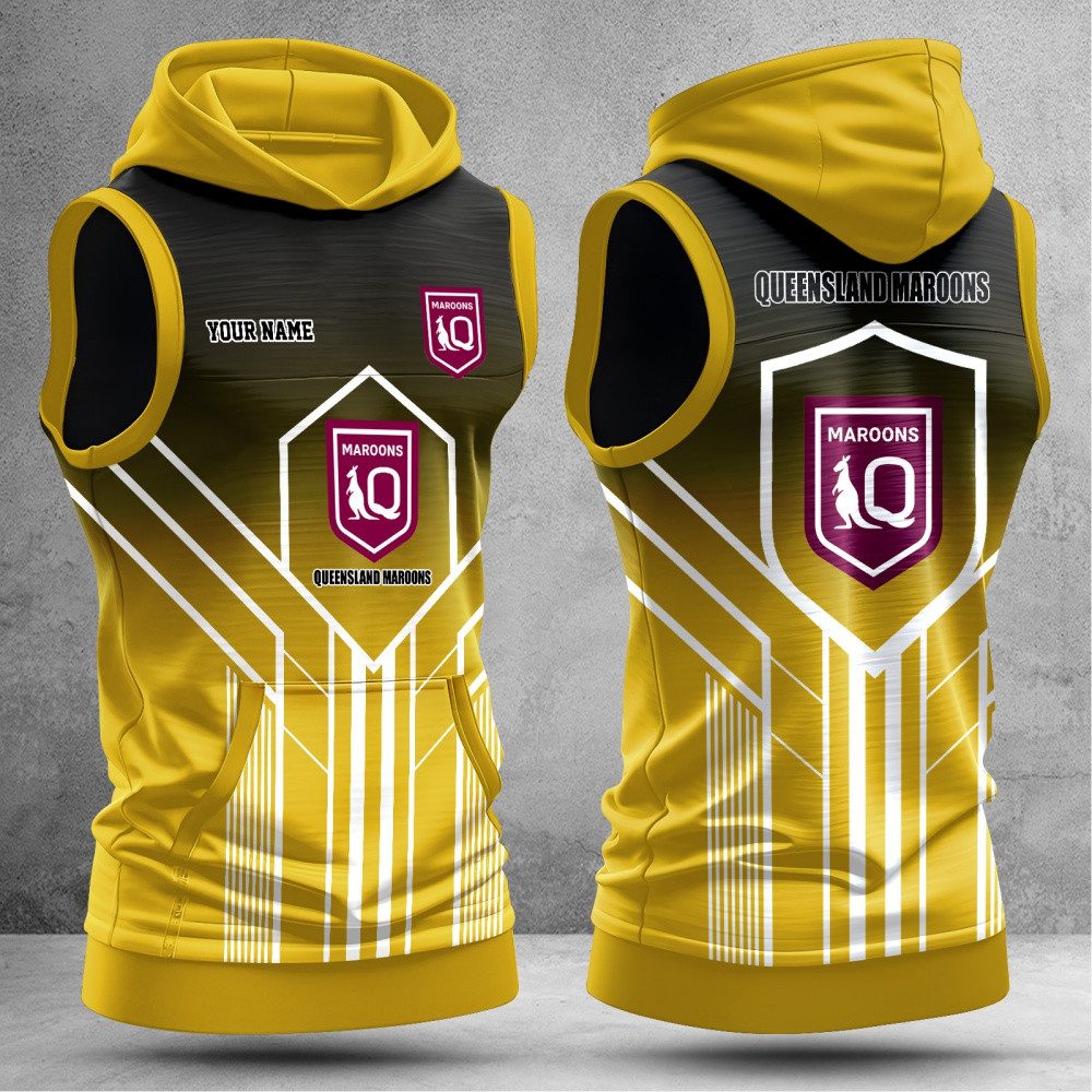 Queensland Maroons Hooded Tank Top Gift For Fans Queensland Maroons Hooded Tank Top Gift For Fans