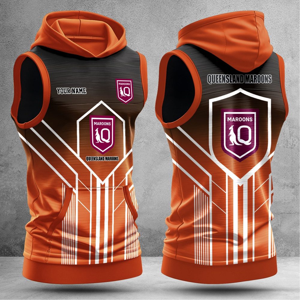 Queensland Maroons Hooded Tank Top Gift For Fans Queensland Maroons Hooded Tank Top Gift For Fans