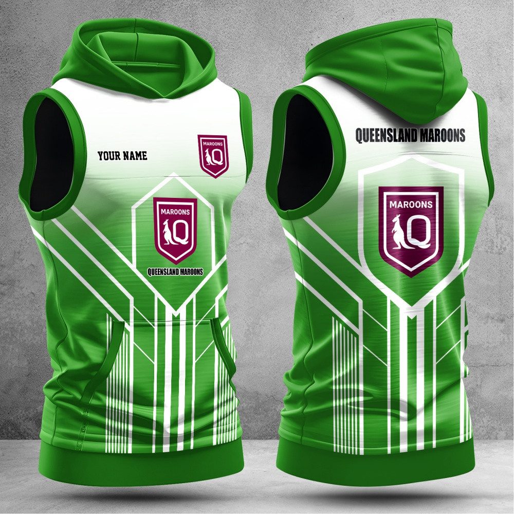 Queensland Maroons Hooded Tank Top Gift For Fans Queensland Maroons Hooded Tank Top Gift For Fans