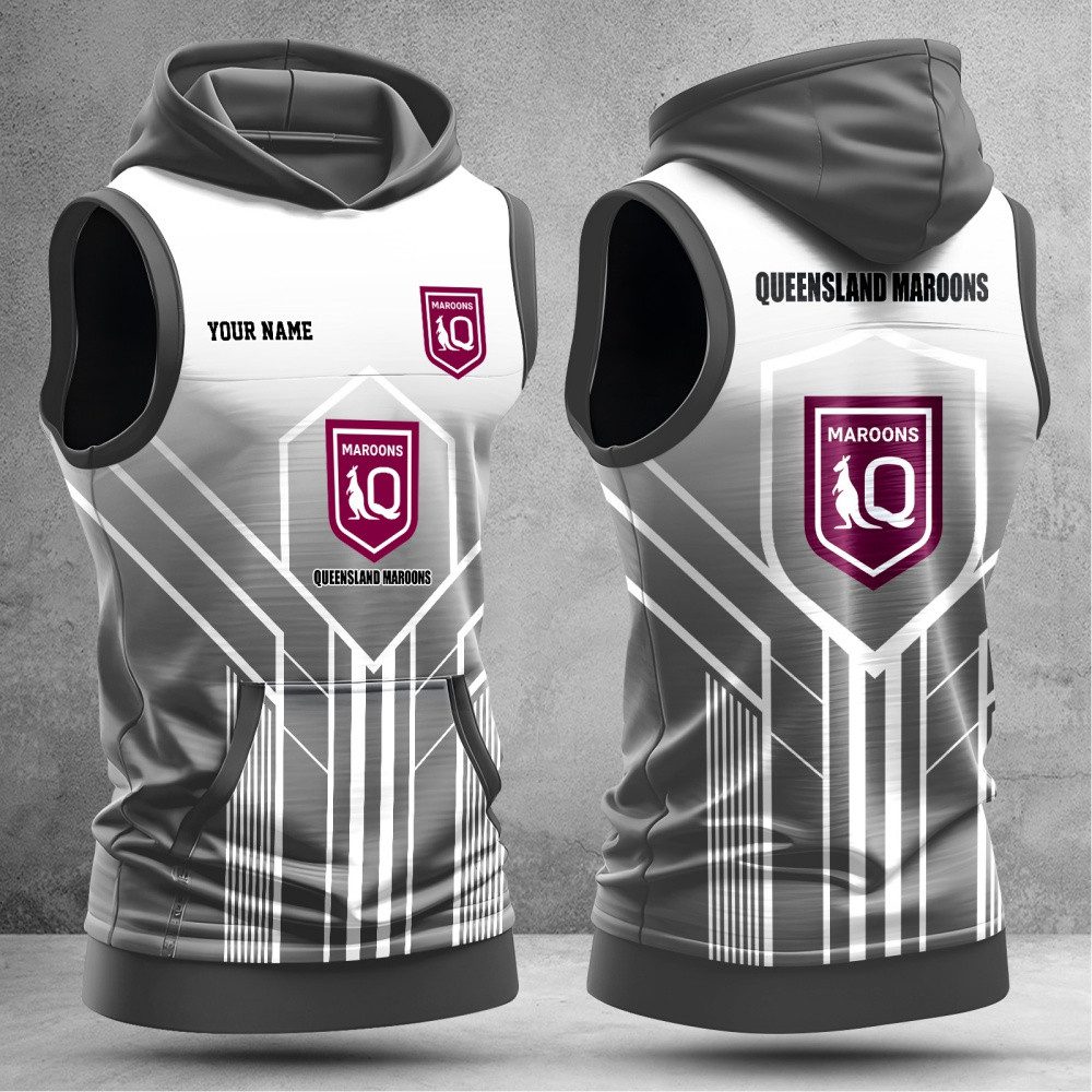 Queensland Maroons Hooded Tank Top Gift For Fans Queensland Maroons Hooded Tank Top Gift For Fans
