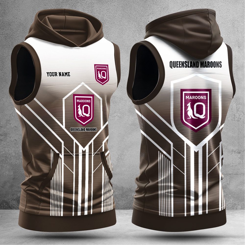Queensland Maroons Hooded Tank Top Gift For Fans Queensland Maroons Hooded Tank Top Gift For Fans