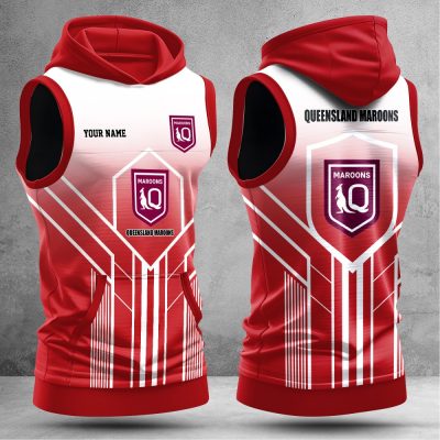 Queensland Maroons Hooded Tank Top Gift For Fans Queensland Maroons Hooded Tank Top Gift For Fans