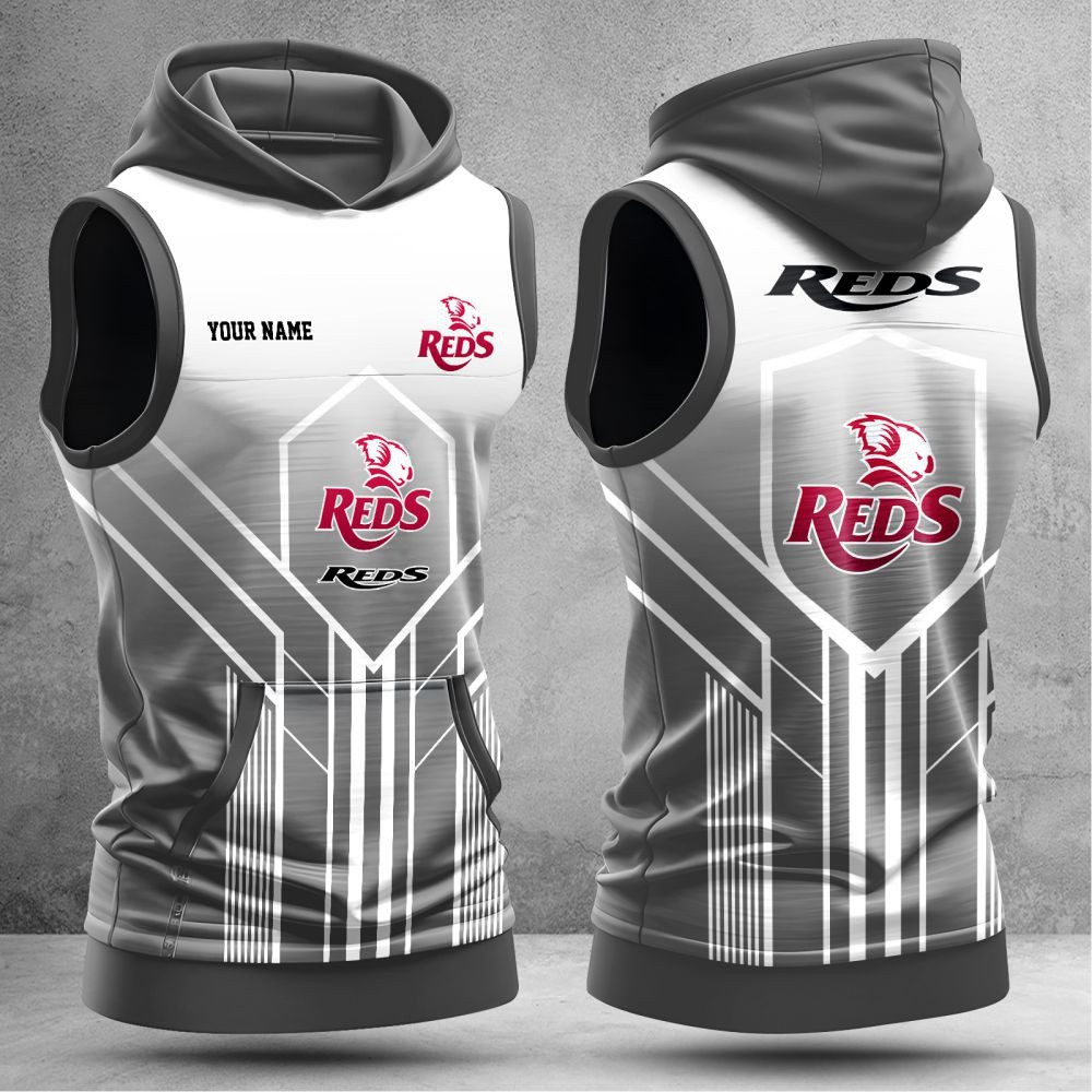 Queensland Reds Personalized Hooded Tank Top Gift For Fans Queensland Reds Personalized Hooded Tank Top Gift For Fans