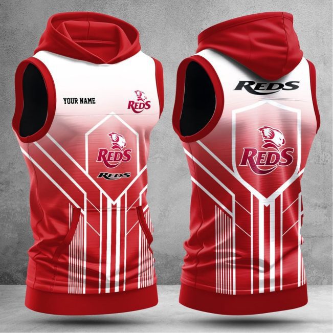 Queensland Reds Personalized Hooded Tank Top Gift For Fans