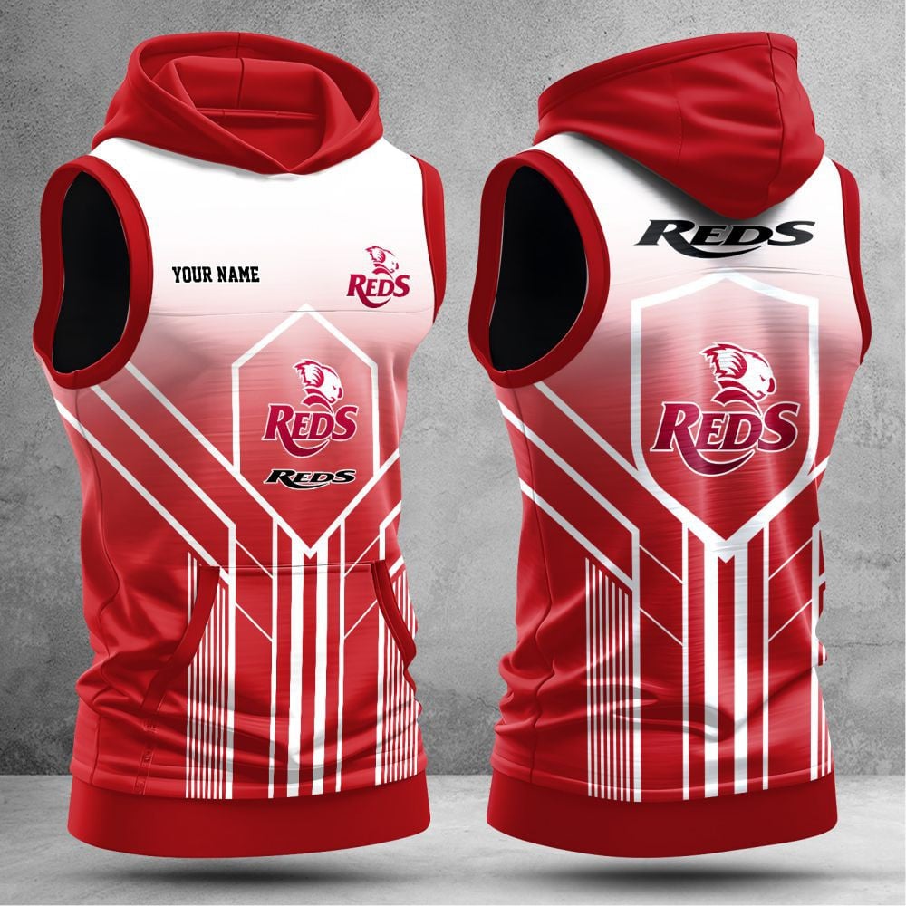 Queensland Reds Personalized Hooded Tank Top Gift For Fans Queensland Reds Personalized Hooded Tank Top Gift For Fans