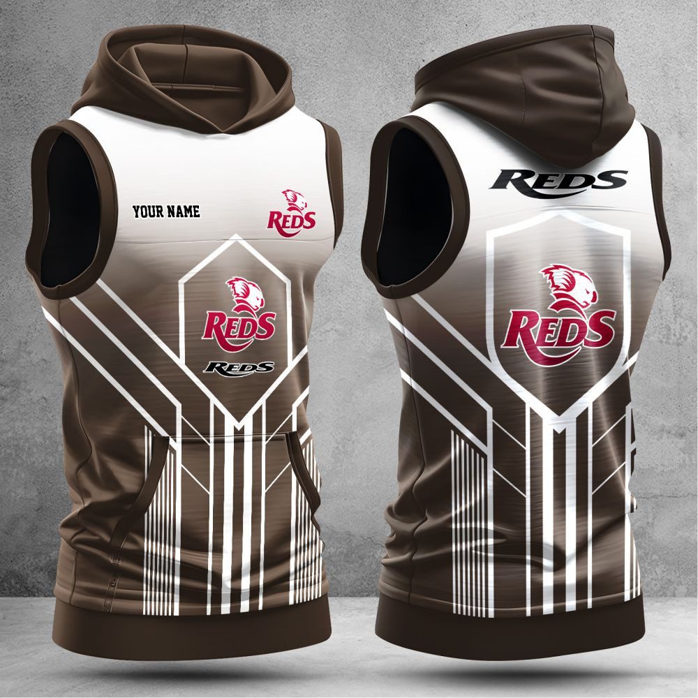 Queensland Reds Personalized Hooded Tank Top Gift For Fans Queensland Reds Personalized Hooded Tank Top Gift For Fans