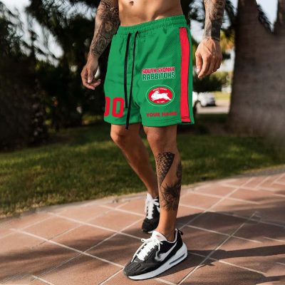 South Sydney Rabbitohs Custom Name And Number Short Pants Gift For Fans