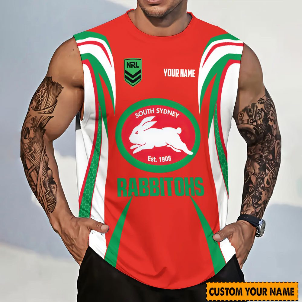 South Sydney Rabbitohs Personalized Tank Top Gift For Fans South Sydney Rabbitohs Personalized Tank Top Gift For Fans