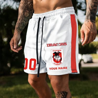 St. George Illawarra Dragons Custom Name And Number Short Pants Gift For Fans