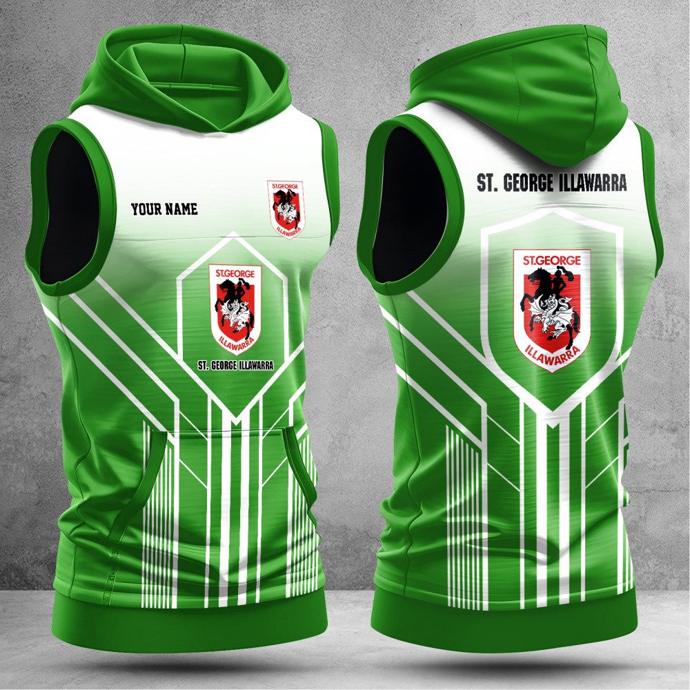 St. George Illawarra Dragons Hooded Tank Top Gift For Fans St. George Illawarra Dragons Hooded Tank Top Gift For Fans
