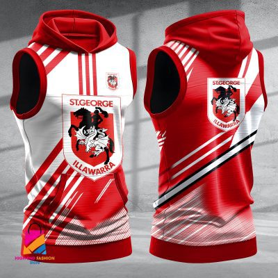 St. George Illawarra Dragons Hooded Tank Top Gift For Fans St. George Illawarra Dragons Hooded Tank Top Gift For Fans