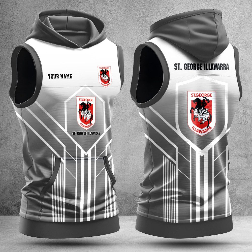 St. George Illawarra Dragons Hooded Tank Top Gift For Fans St. George Illawarra Dragons Hooded Tank Top Gift For Fans