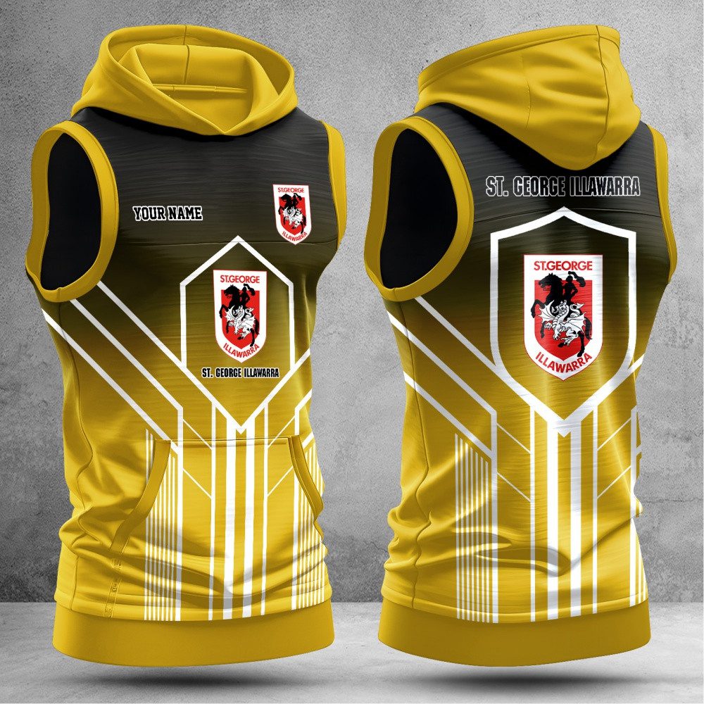 St. George Illawarra Dragons Hooded Tank Top Gift For Fans St. George Illawarra Dragons Hooded Tank Top Gift For Fans