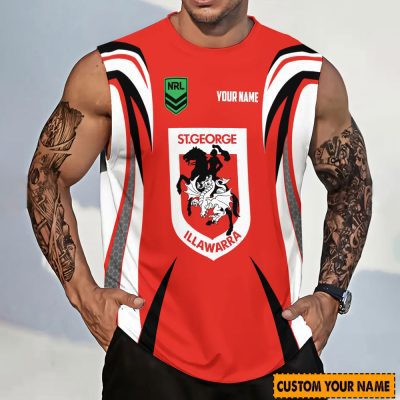St. George Illawarra Dragons Personalized Tank Top Gift For Fans