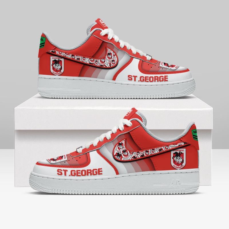 St. George Illawarra Dragons Sports Air Force 1 Sneakers Shoes For Men And Women St. George Illawarra Dragons Sports Air Force 1 Sneakers Shoes For Men And Women