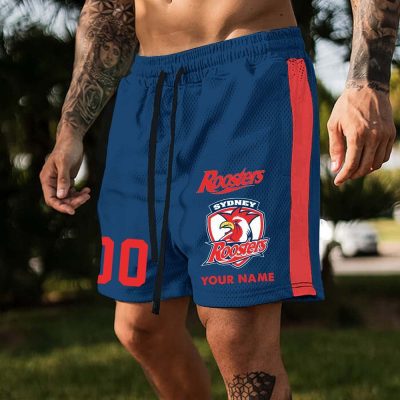 Sydney Roosters Custom Name And Number Short Pants Gift For Fans