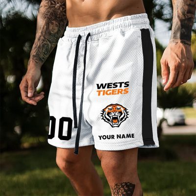 Wests Tigers Custom Name And Number Short Pants Gift For Fans