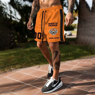 Wests Tigers Custom Name And Number Short Pants Gift For Fans