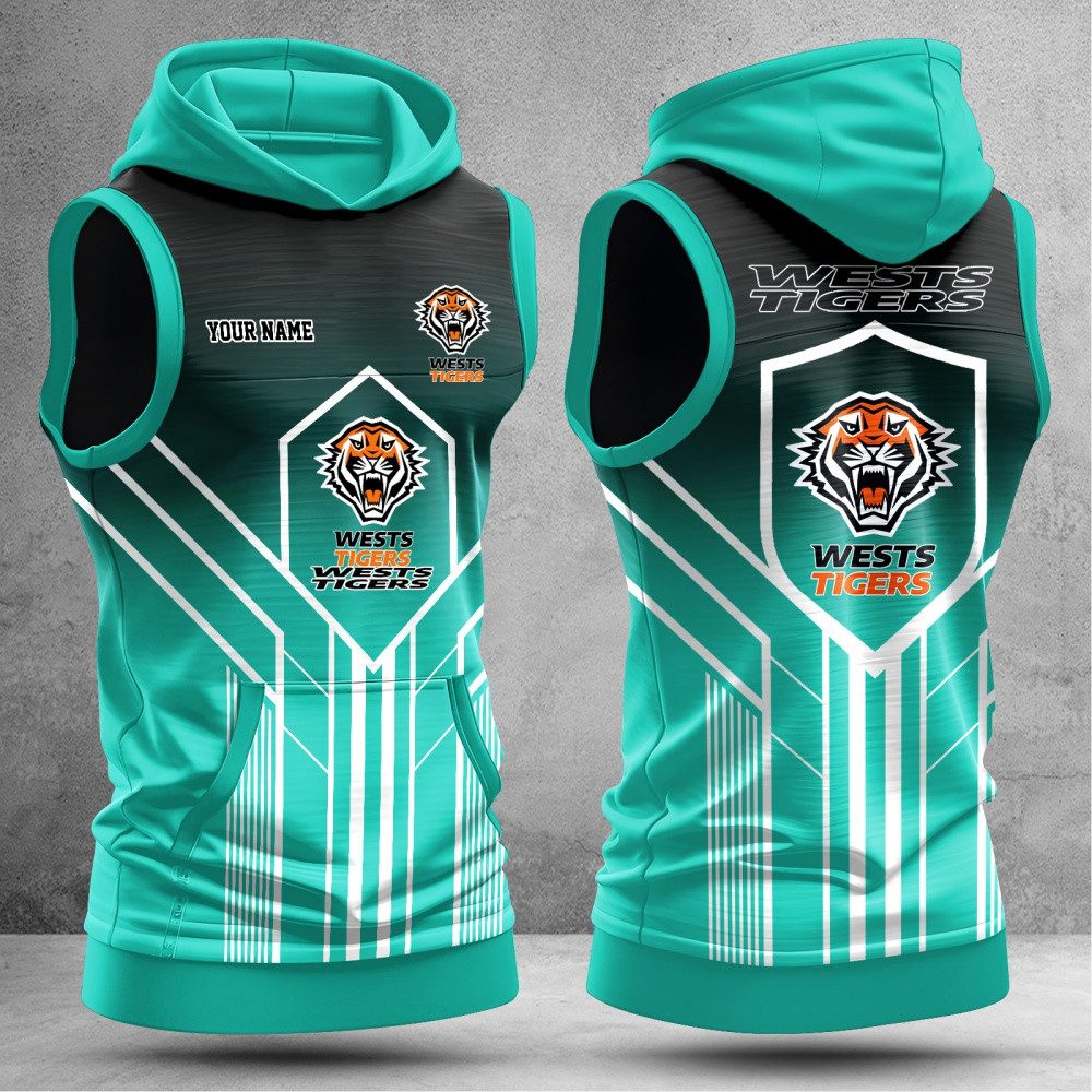 Wests Tigers Hooded Tank Top Gift For Fans Wests Tigers Hooded Tank Top Gift For Fans