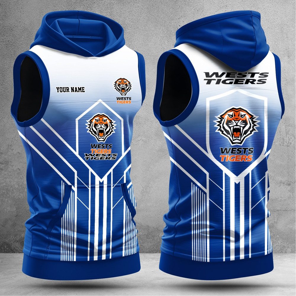 Wests Tigers Hooded Tank Top Gift For Fans Wests Tigers Hooded Tank Top Gift For Fans