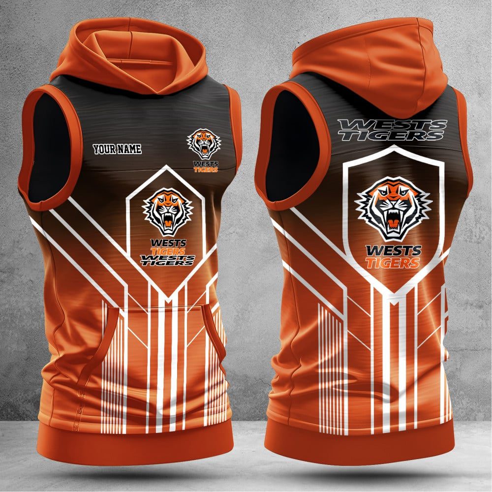 Wests Tigers Hooded Tank Top Gift For Fans Wests Tigers Hooded Tank Top Gift For Fans