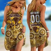 Personalized  Fremantle Dockers AFL Special Indigenous Mix Polynesian  Sleeveless Summer Beach Sundress for Women