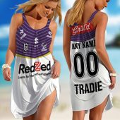 Personalized NRL Dolphins Home Mix Away Kits Sleeveless Summer Beach Sundress for Women