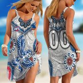 Personalized  West Coast Eagles AFL Special Indigenous Sleeveless Summer Beach Sundress for Women