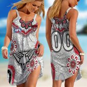 Personalized  West Coast Eagles AFL Special Indigenous Sleeveless Summer Beach Sundress for Women
