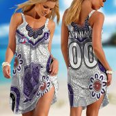 Personalized  West Coast Eagles AFL Special Indigenous Sleeveless Summer Beach Sundress for Women