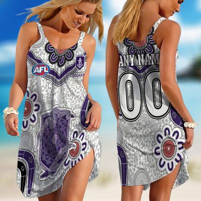Personalized  West Coast Eagles AFL Special Indigenous Sleeveless Summer Beach Sundress for Women
