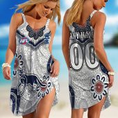 Personalized  West Coast Eagles AFL Special Indigenous Sleeveless Summer Beach Sundress for Women