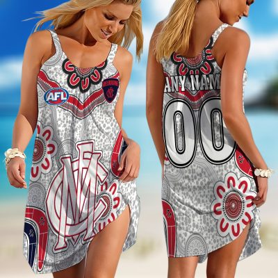 Personalized  West Coast Eagles AFL Special Indigenous Sleeveless Summer Beach Sundress for Women