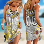 Personalized  West Coast Eagles AFL Special Indigenous Sleeveless Summer Beach Sundress for Women