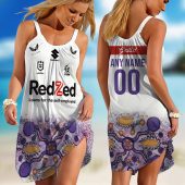 Personalized NRL Wests Tigers Classic Sleeveless Summer Beach Sundress for Women