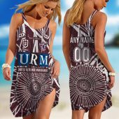 Personalized NRL Wests Tigers Classic Sleeveless Summer Beach Sundress for Women