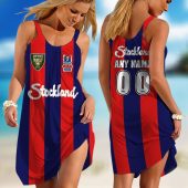 Personalized  NRL Melbourne Storm Retro 1990 Sleeveless Summer Beach Sundress for Women