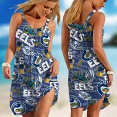 Personalized NRL Parramatta Eels Classic Sleeveless Summer Beach Sundress for Women