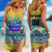 Personalized NRL Wests Tigers Classic Sleeveless Summer Beach Sundress for Women
