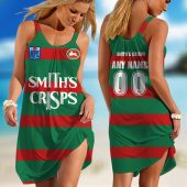 Personalized  NRL Melbourne Storm Retro 1990 Sleeveless Summer Beach Sundress for Women