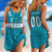 Personalized NRL Brisbane Broncos Special Heritage Sleeveless Summer Beach Sundress for Women