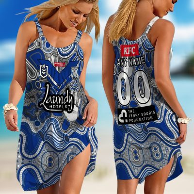 Personalized NRL Brisbane Broncos Special Heritage Sleeveless Summer Beach Sundress for Women