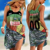 Personalized NRL Brisbane Broncos Special Heritage Sleeveless Summer Beach Sundress for Women