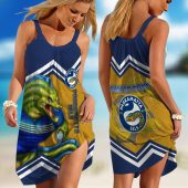 Personalized NRL Brisbane Broncos Special Heritage Sleeveless Summer Beach Sundress for Women