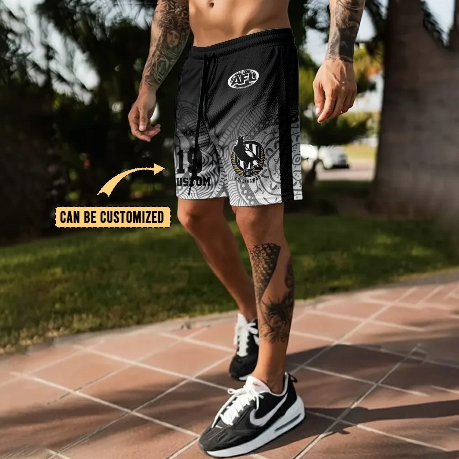 Collingwood Magpies Personalized Short Pants Gift For Fans Collingwood Magpies Personalized Short Pants Gift For Fans