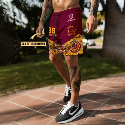 NRL Brisbane Broncos Personalized Short Pants Gift For Fans