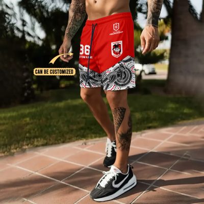 NRL St. George Illawarra Dragons Personalized Short Pants Gift For Fans